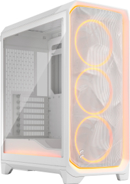 Куќиште за компјутер Fractal Design Meshify 3 Ambience Pro RGB, ATX, проѕирно стакло, бело