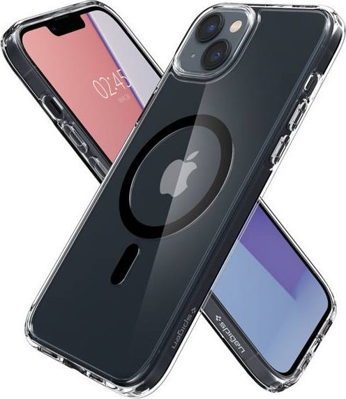 Mbulesë telefoni Spigen Ultra Hybrid Mag MagSafe për iPhone 14 Plus, transparente, e zezë