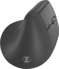 Mouse vertikal pa kabllo Eternico MVSB395, ergonomik, me bateri të rikarikueshme, i zi