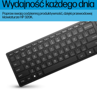 Tastierë HP 320K, me kabllo, USB, e zezë