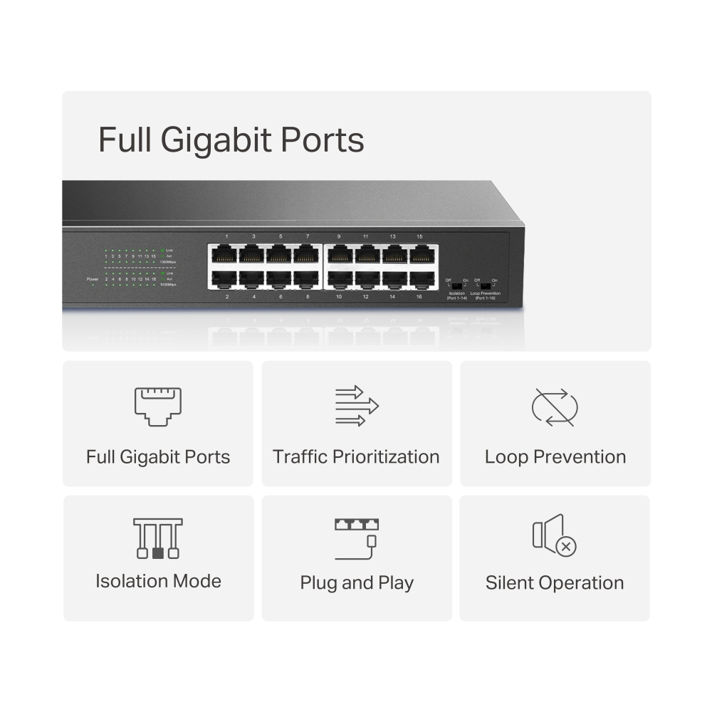 Switch Mercusys 16-Port