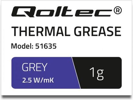 Pastë termike Qoltec Grey, 1g