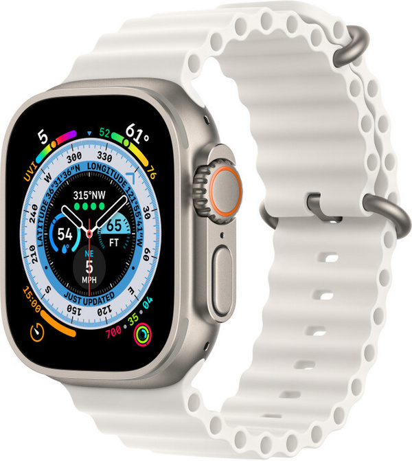 Apple Watch 49mm Band, White Ocean Band