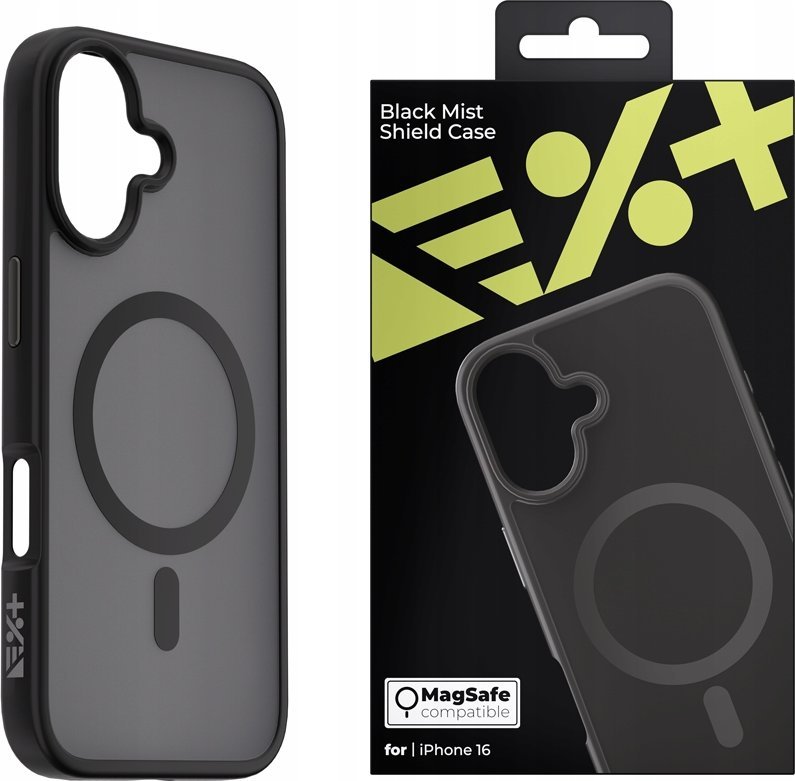 Mbulesë telefoni Next One Mist Shield MagSafe, për iPhone 16, e zezë