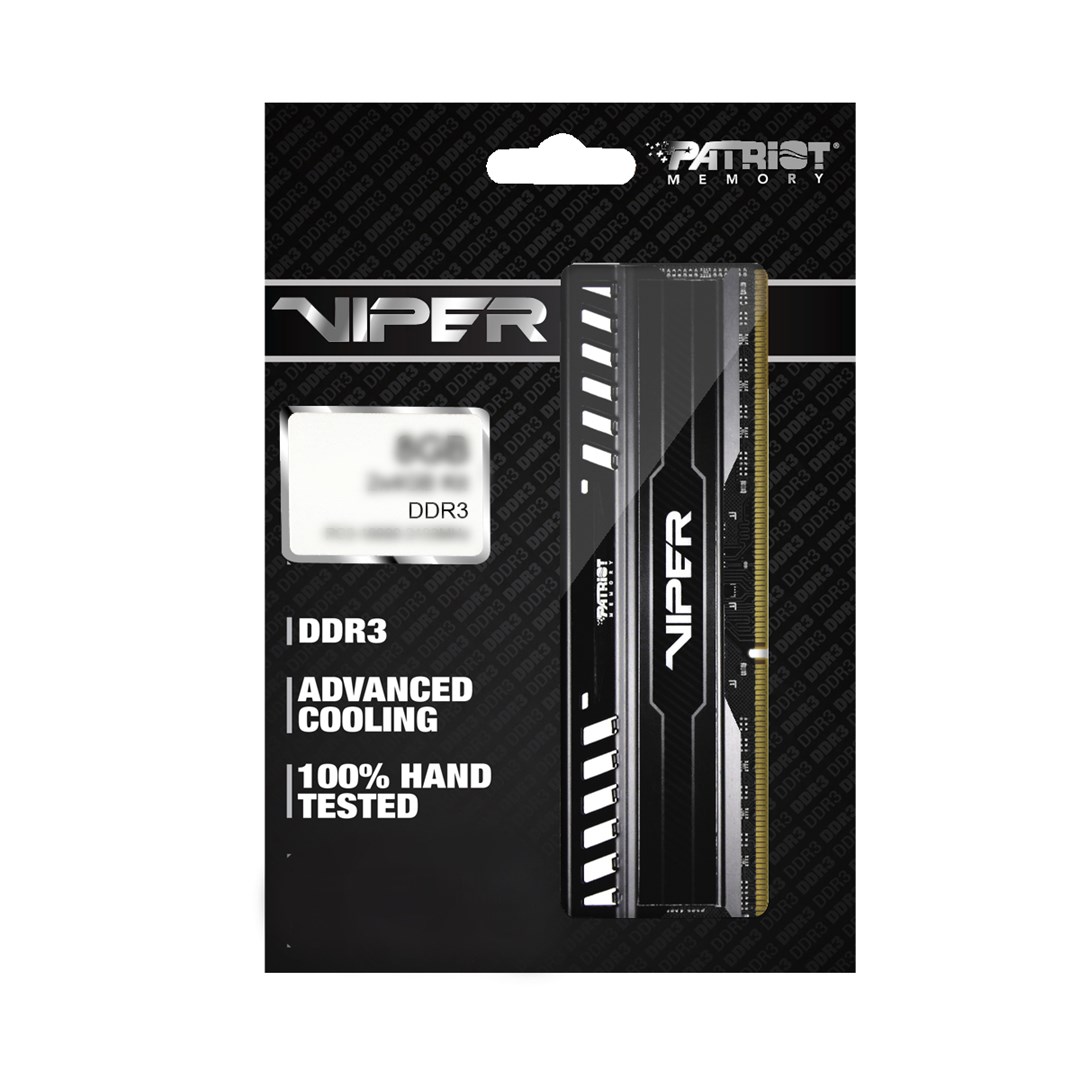Memorie RAM Patriot Viper 3 Black Mamba, 8GB, DDR3, 1600 MHz, e zezë