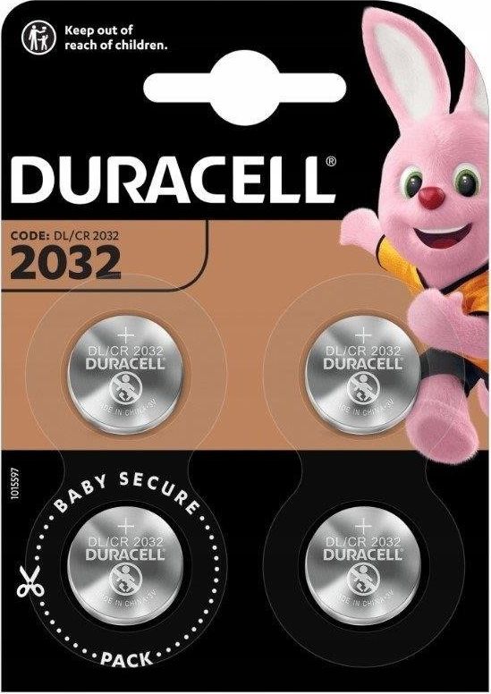Батерија Duracell Electronics CR2032 220mAh, 4 парч.