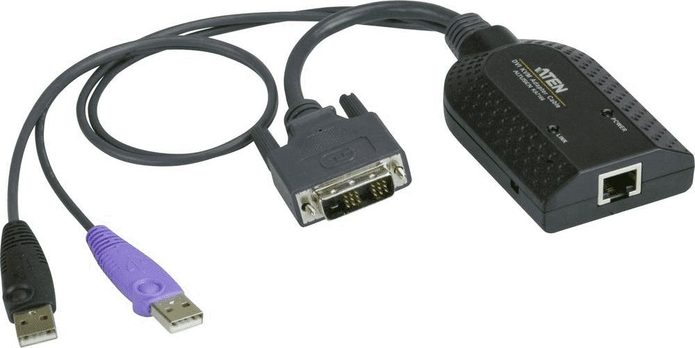 Кабел KVM ATEN KA7166, DVI D, USB, црн