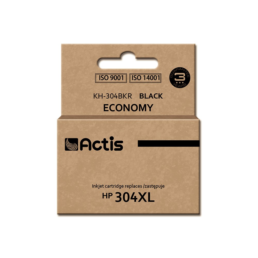 Ngjyrë për printer Actis KH-304BKR (zëvendësim për HP 304XL N9K08AE), 20 ml, e zezë