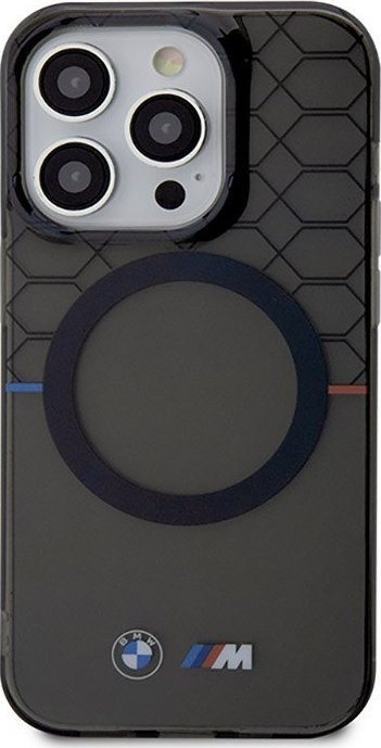 Mbulesë telefoni BMW Pattern MagSafe, për iPhone 14 Pro Max, gri