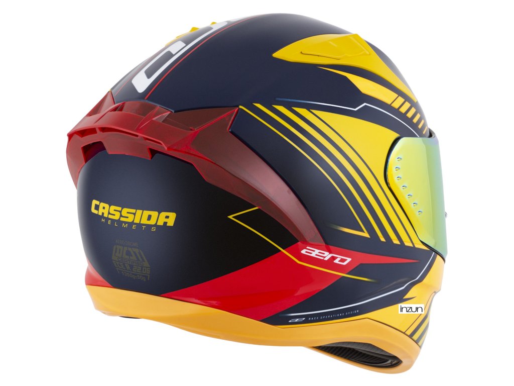 Kaskë integrale Cassida Aero Drome, sport, ECE 22.06, shumëngjyrëshe