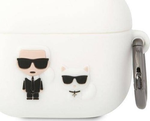 Футрола AirPods 3 Karl Lagerfeld KLACA3SILKCW, силикон, бела