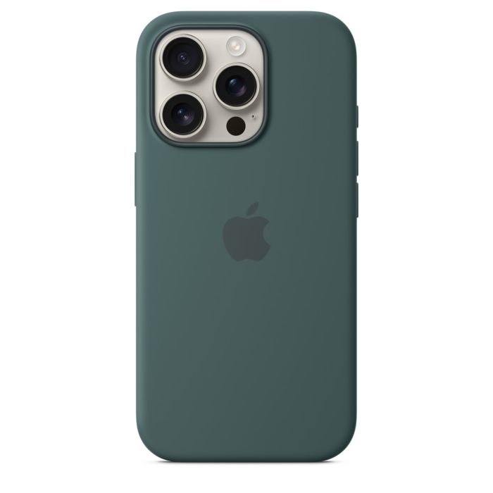 Apple iPhone 16 Pro Silicone Case with MagSafe, Lake Green (Seasonal)