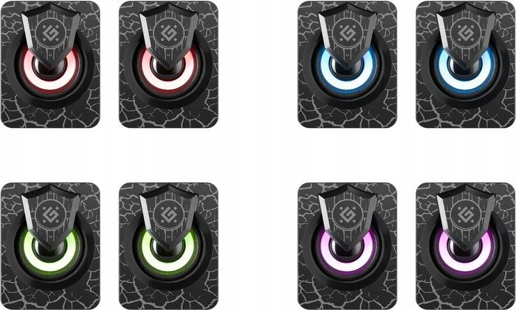 Altoparlantë Defender ONYX 2.0, 6W, USB, me LED, gri