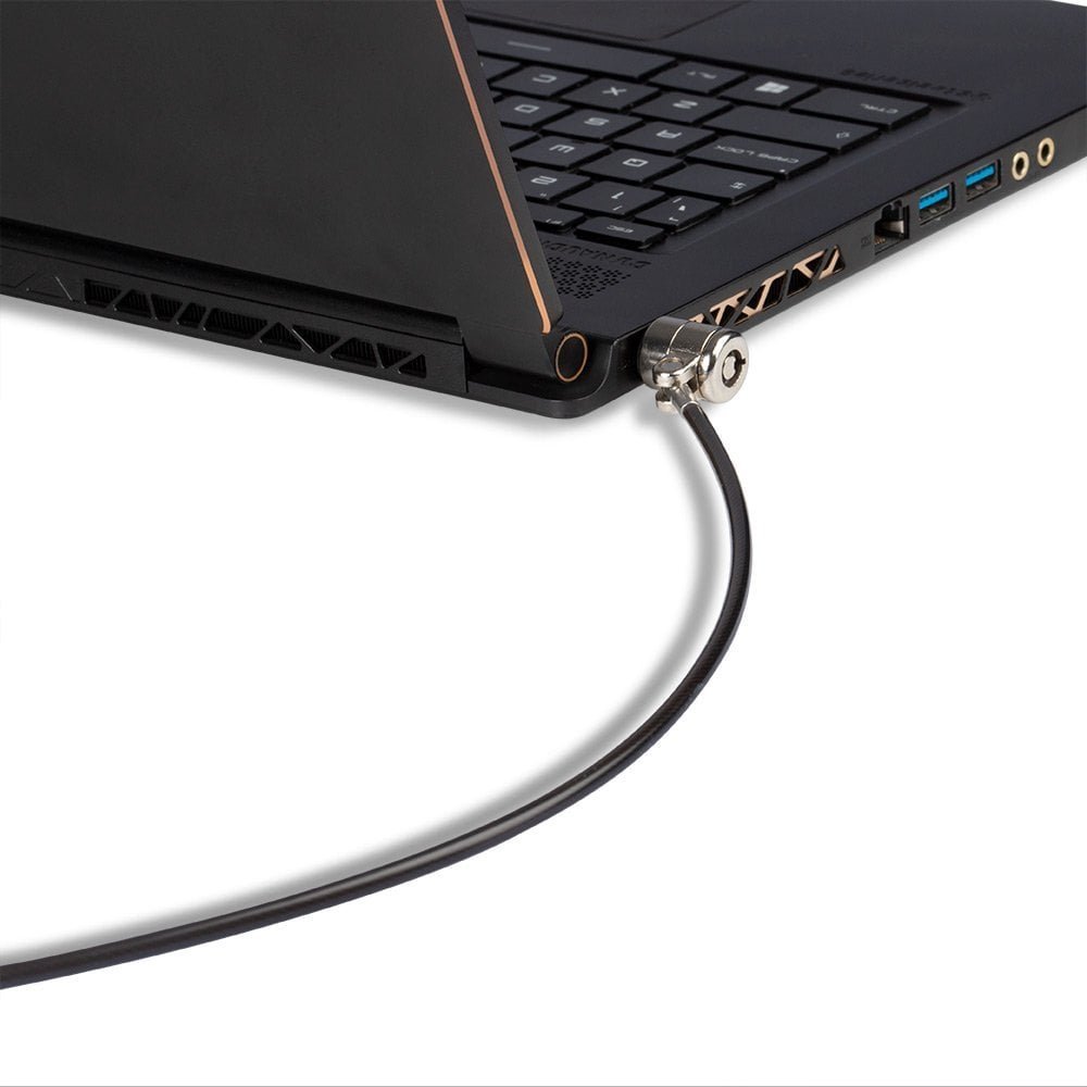 Kabllo sigurie për laptop Lindy Notebook Security Cable, bravë me çelës, çelik, gri