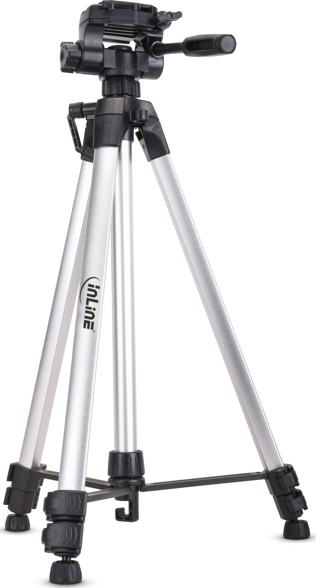 Tripod për kamera InLine, alumin, lartësi 65–173 cm, argjend