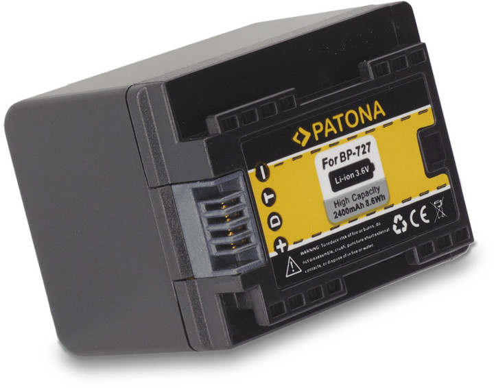 Paton батерија за Canon BP-727, 2400mAh