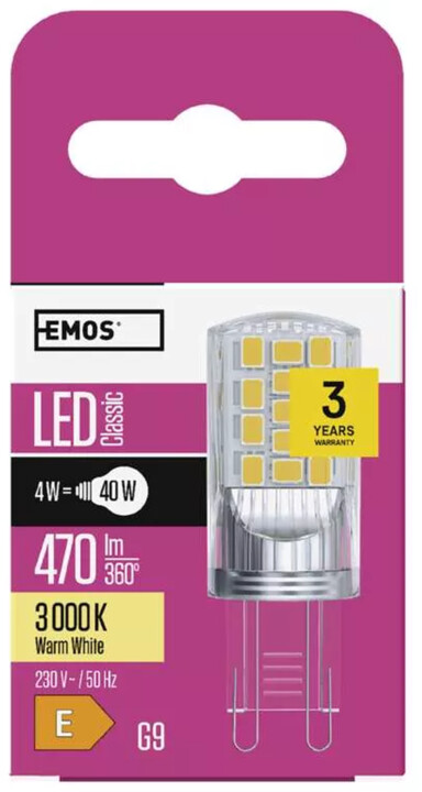 Poç Emos LED Classic JC, 4W, G9