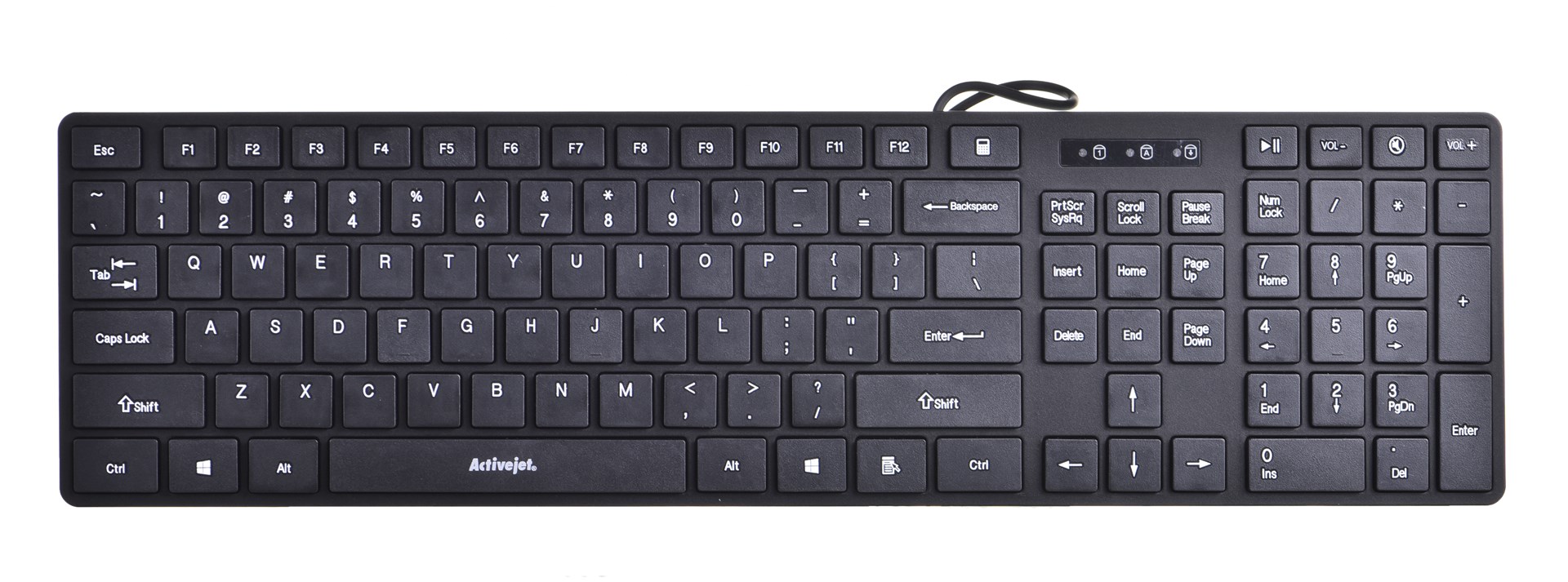 Tastierë USB Activejet K-3066SB, 109 taste, e zezë