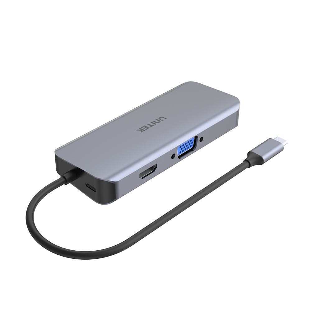 Станична врска Unitek D1026B, USB-C, сива