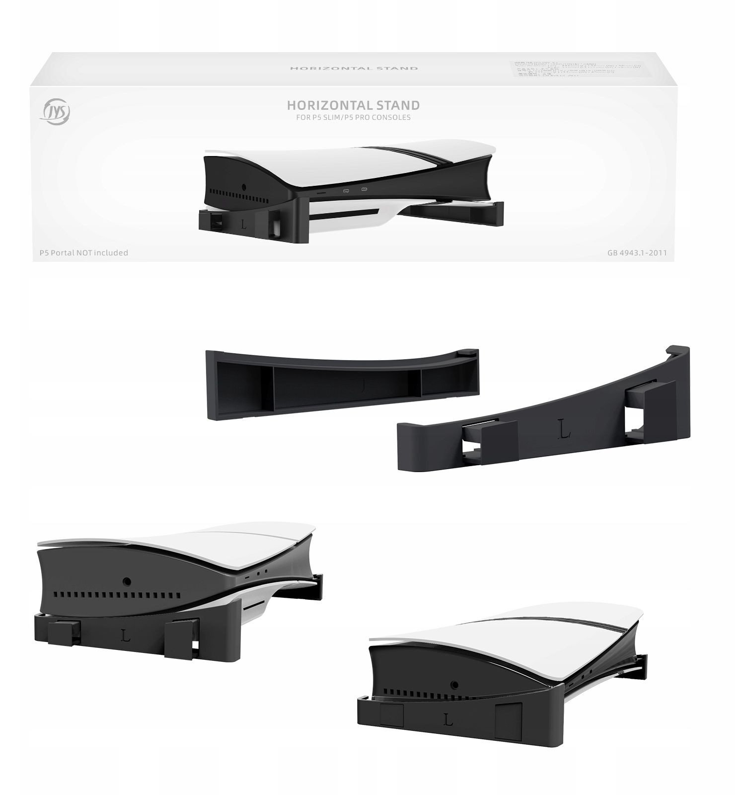 Stendë horizontale JYS P5143 për PlayStation 5 UHD, plastike, e zezë