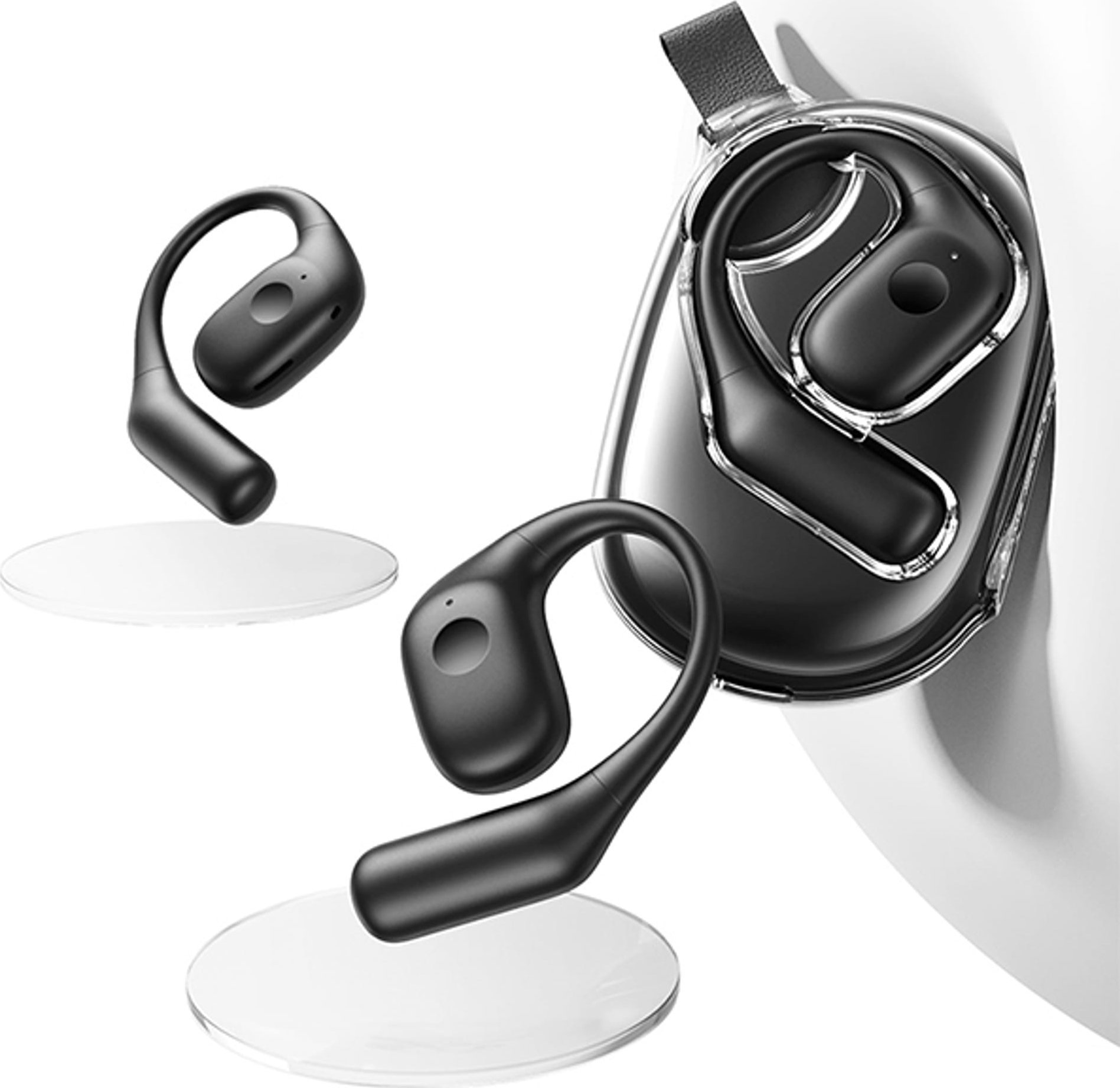 Kufje Bluetooth Usams G26 OWS, wireless, Bluetooth 5.3, të zeza