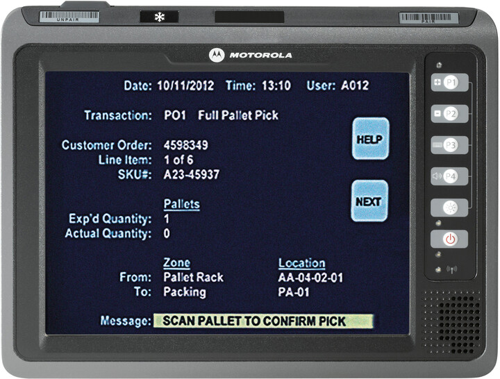 Terminal Zebra VC70N0, Wi-Fi, 2GB, 512MB RAM, RS232, Win 7 Emb Pro, IP66, i zi
