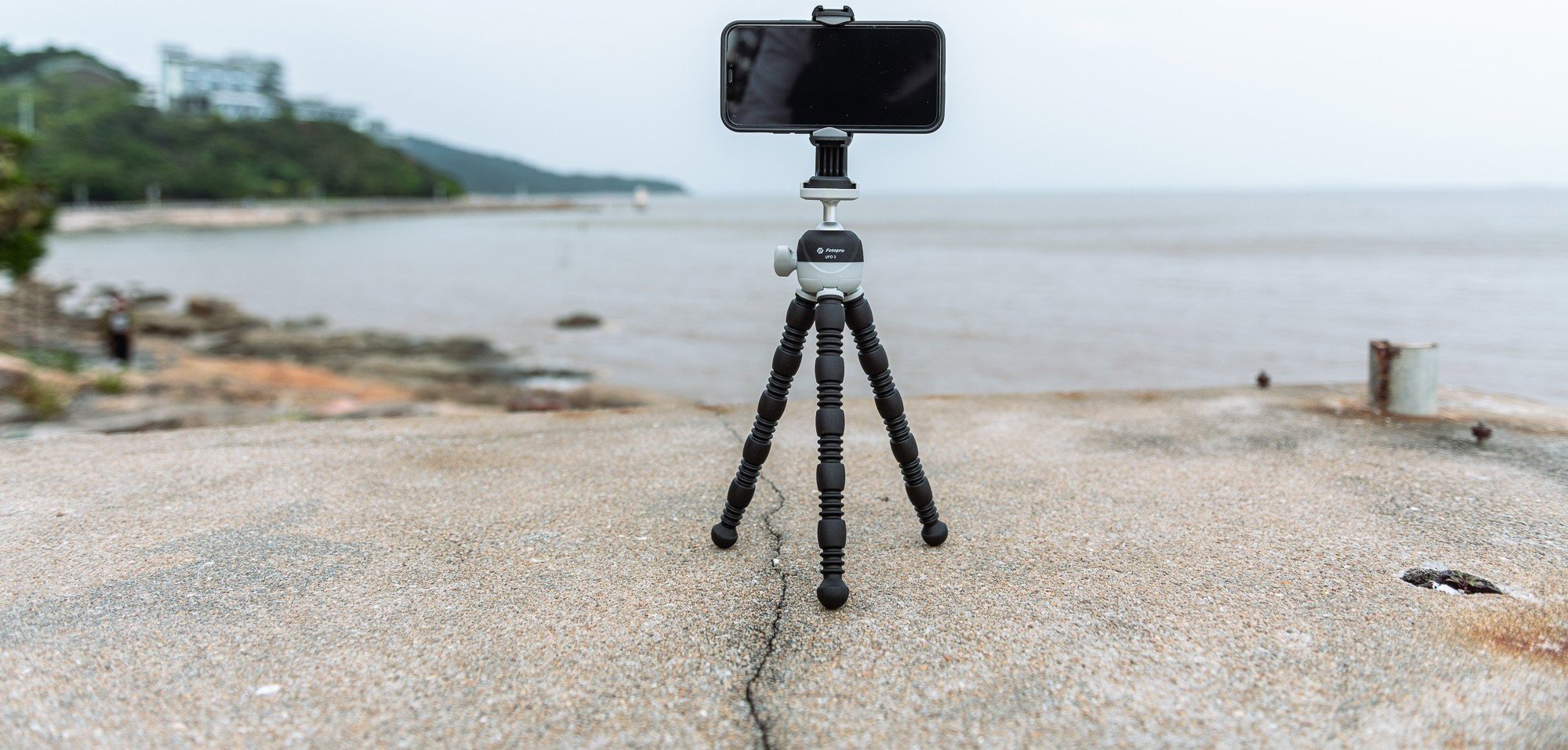 Tripod fleksibil Fotopro UFO3, për telefon dhe kamera, kokë 360°, i zi