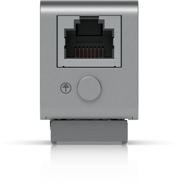 Mbrojtës rrufeje rrjeti Ubiquiti UACC-ETH-SP-DIN, 10 GbE, PoE++, gri