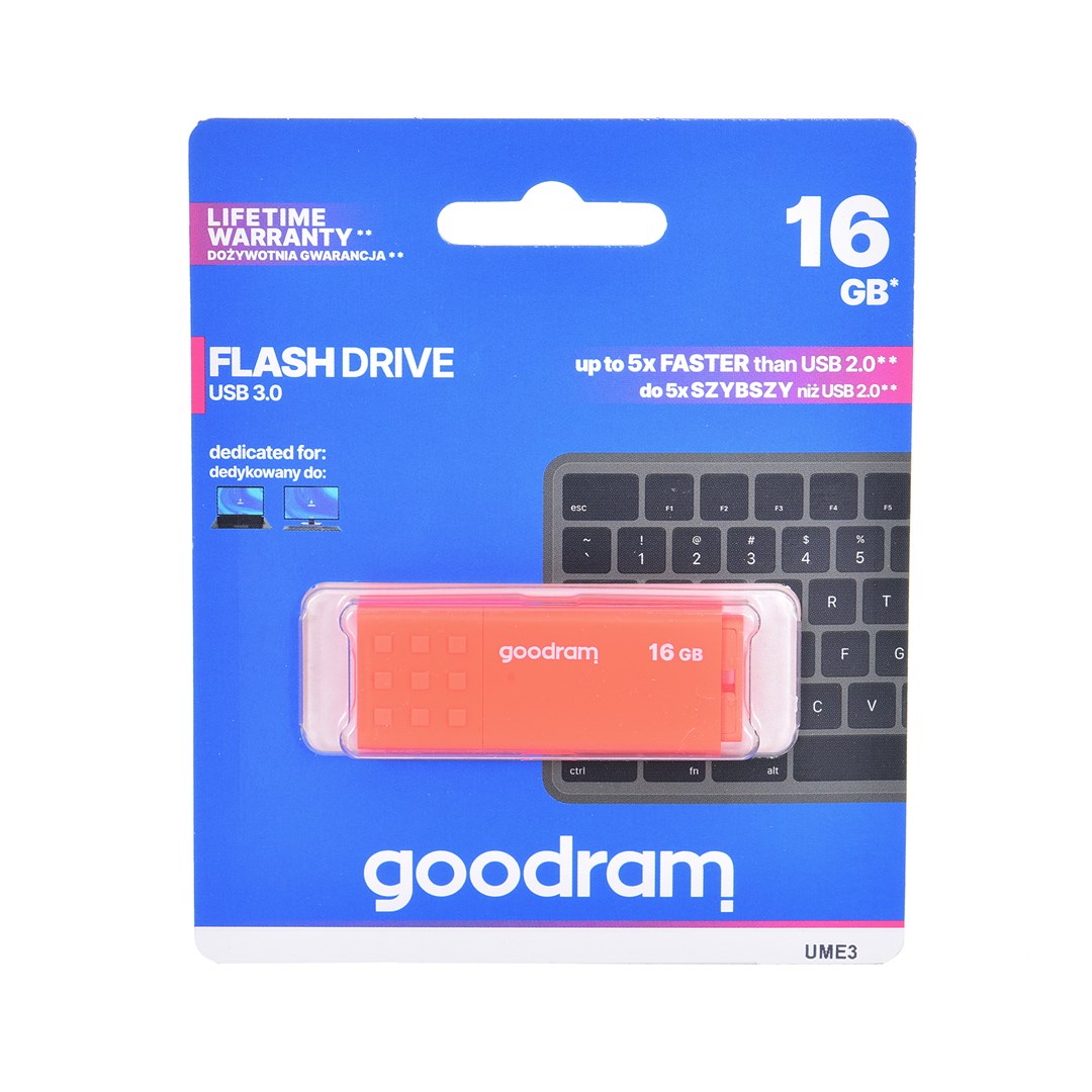 USB Goodram UME3-0160O0R1, 16 GB, USB Type-A