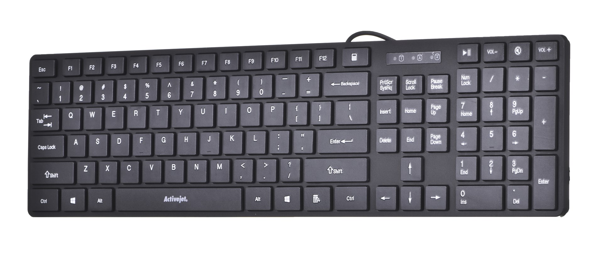 Tastierë USB Activejet K-3066SB, 109 taste, e zezë