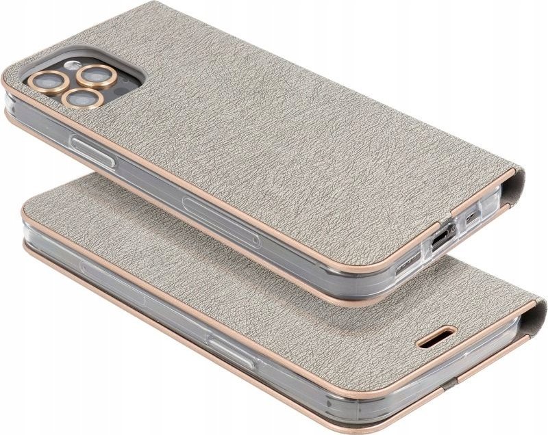 Futrollë Vennus Book Case për Xiaomi Poco M6 Pro 4G, lëkurë ekologjike, me magnet, ngjyrë argjendi