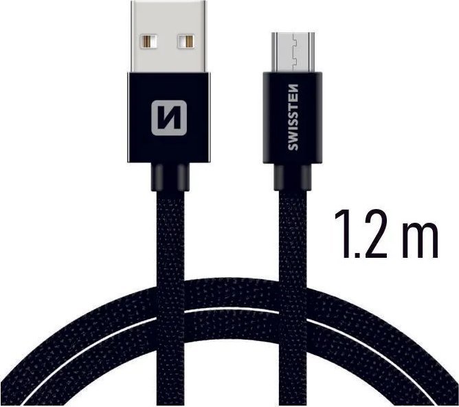 Kabllo USB në Micro USB Swissten, 1.2m, kafe