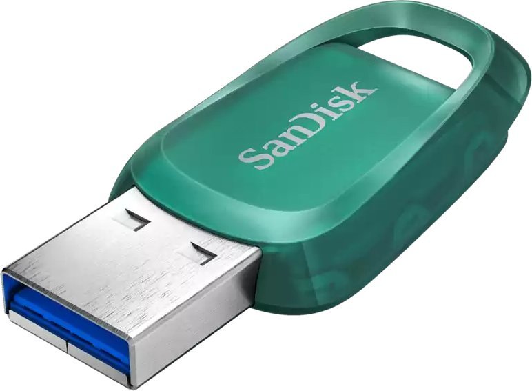 USB SanDisk Ultra Eco, 64GB, USB 3.2, e gjelbër