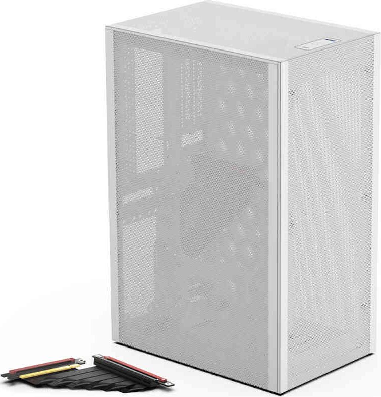 Kllëf kompjuterik Ssupd Meshlicious, mini ITX, PCIe 4.0 riser, i bardhë