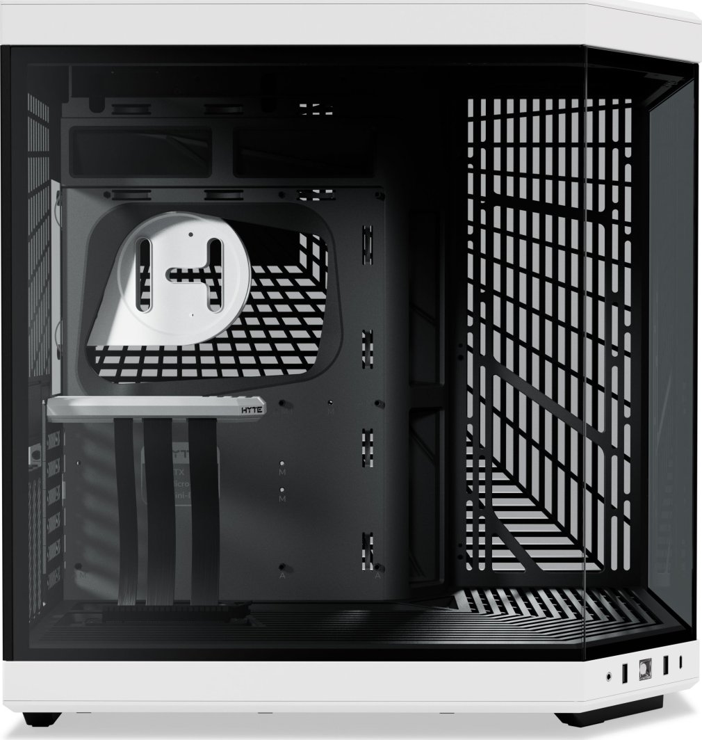 Kasë Hyte Y70, e zezë dhe e bardhë, Midi Tower