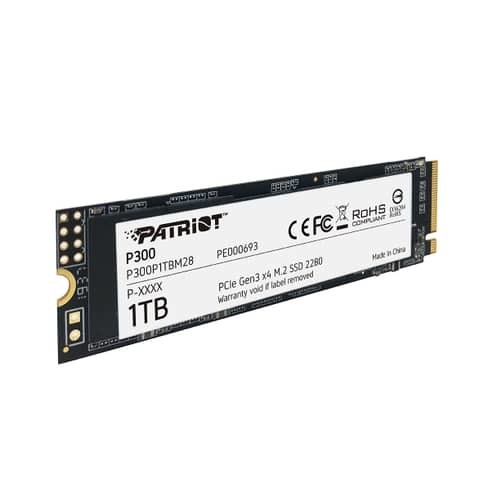 Disk SSD i brendshëm Patriot P300, 1TB, M.2 PCIe Gen 3 x4, NVMe 1.3, i zi