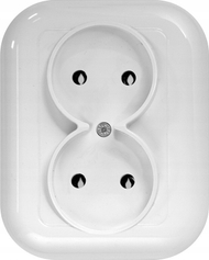 Prizë dyshe Montis EXTENSA MT057, montim i fshehtë, 16A 250V, e bardhë