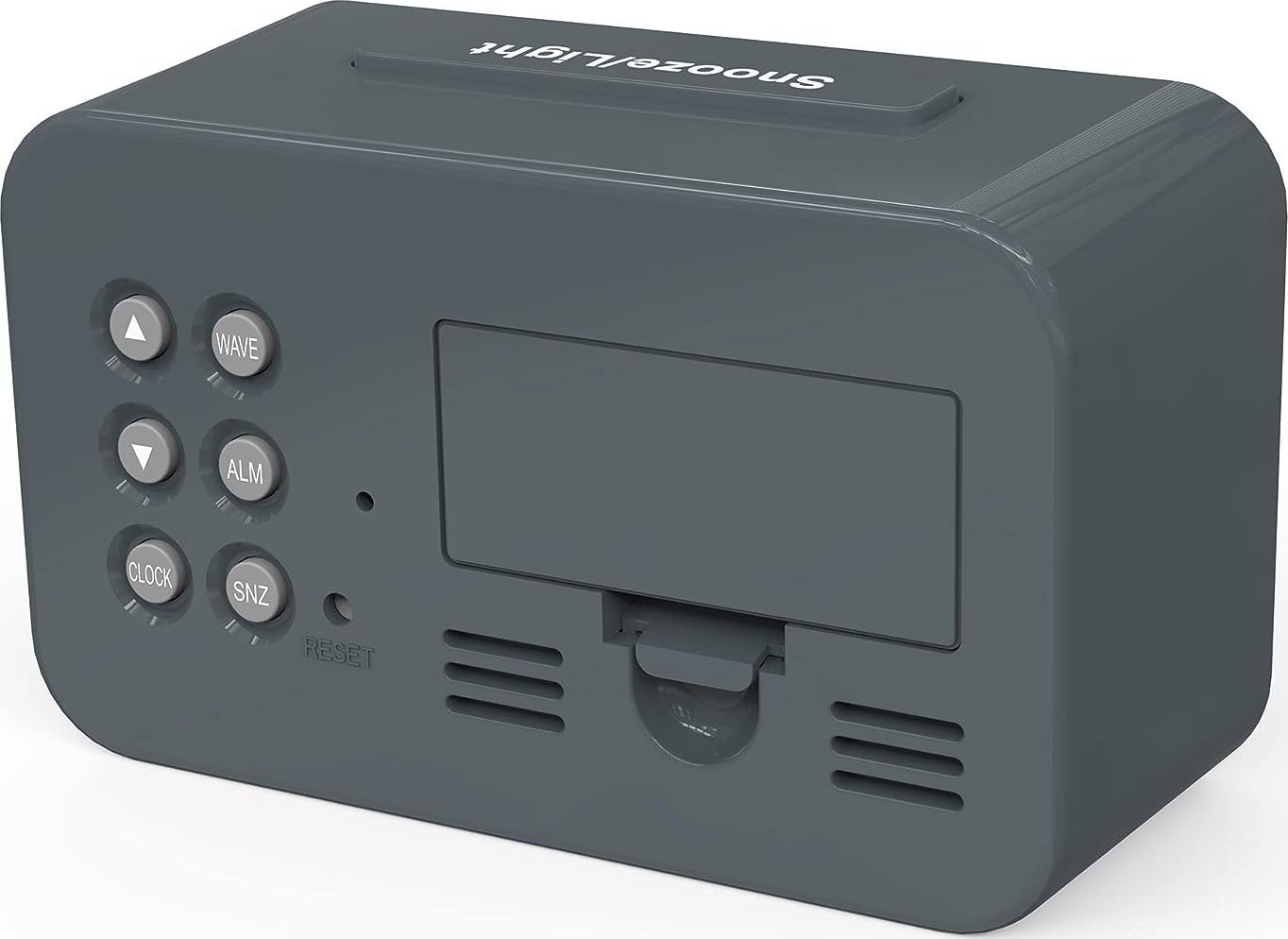 Дигитален аларм-часовник Мебус 51460, ЛЦД екран, мерење температура, антрацит