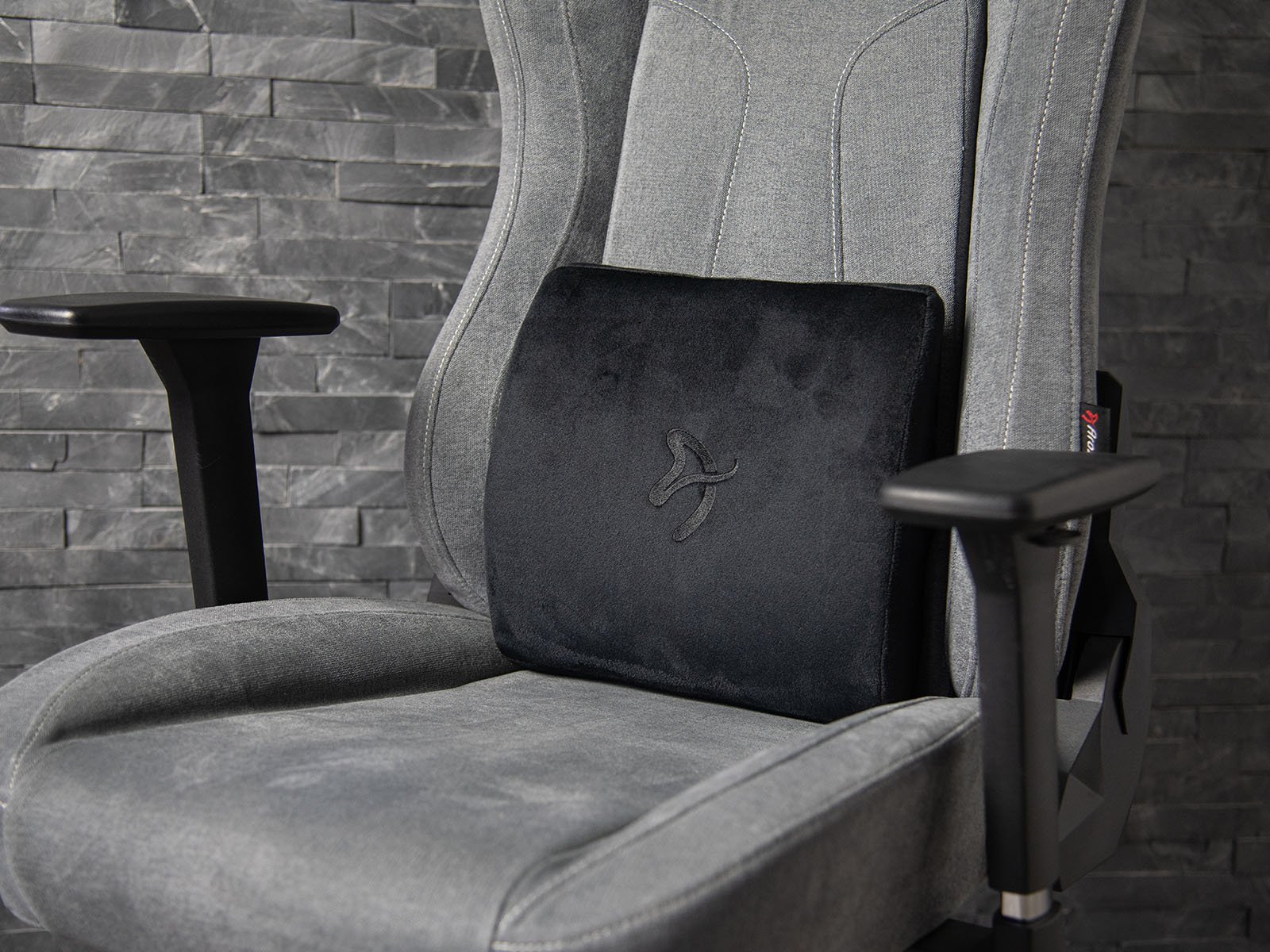 Jastëk mbështetës Arozzi Lumbar Support, shkumë memory, velur, i zi