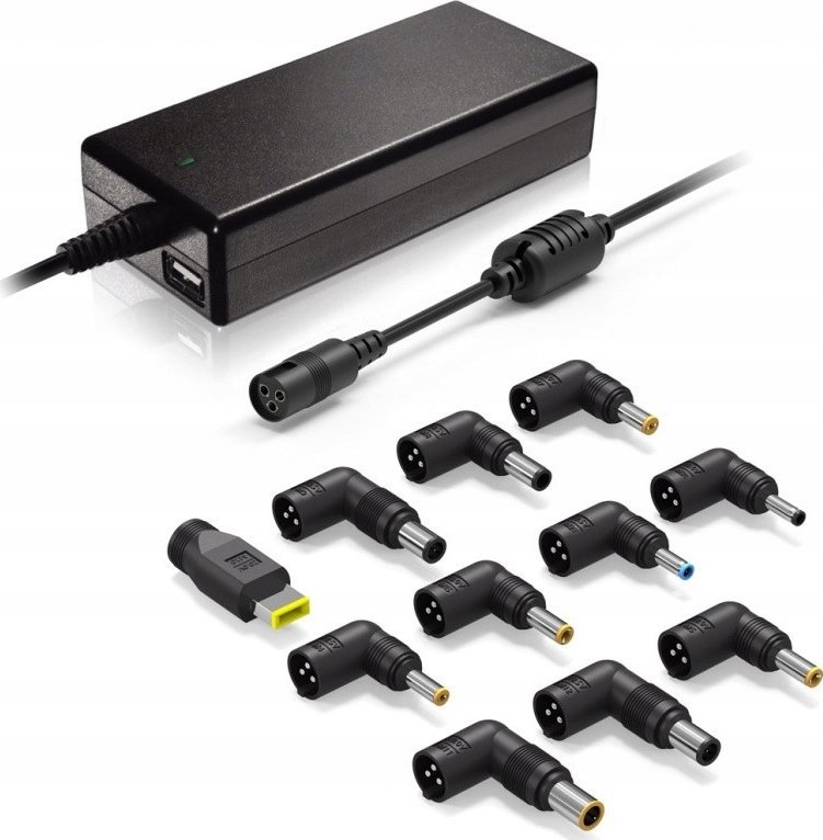 Adapter universal për notebook Yenkee YAU 90112, 90W, i zi