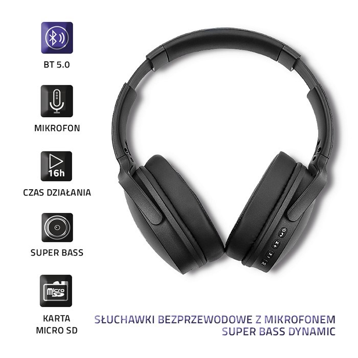 Kufje Qoltec 50851, Wireless, të gjelbërta