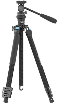 Tripod video Sirui L224F, fibër karboni, kokë KV5, i zi