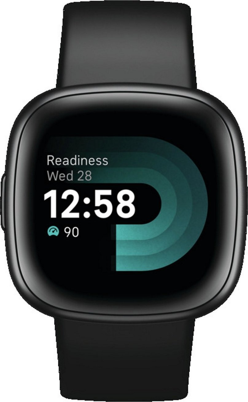 Smartwatch Fitbit Versa 4, ekran me prekje, GPS, grafit
