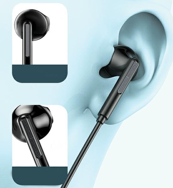 Kufje Awei PC-7T, in ear, USB C, 1.2m, të zeza
