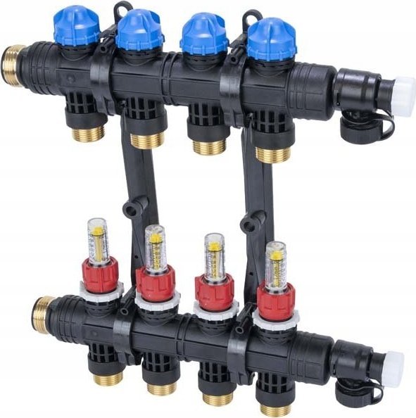 Manifold ngrohje nën dysheme Afriso ProCalida EF1 K, 4 qarqe, poliamid