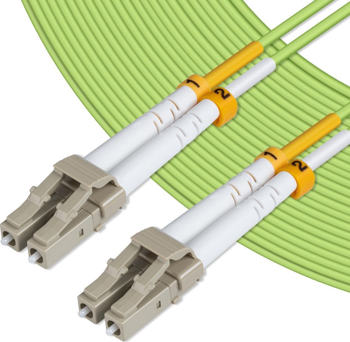 Kабел влакно оптика Microconnect FIB551015, 15 m, Multimode OM5 LC, зелен