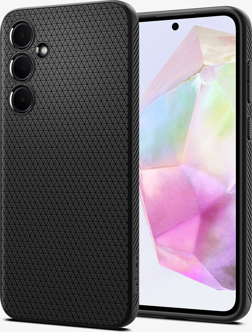 Mbulesë telefoni Spigen Liquid Air, për Samsung Galaxy A35, matte, e zezë