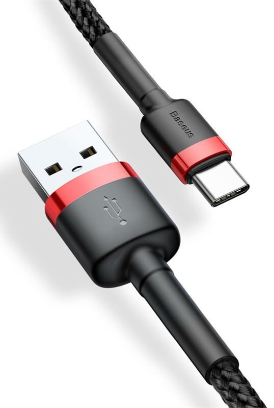 Kabllo Baseus, USB A / USB C, 2 m, e zezë