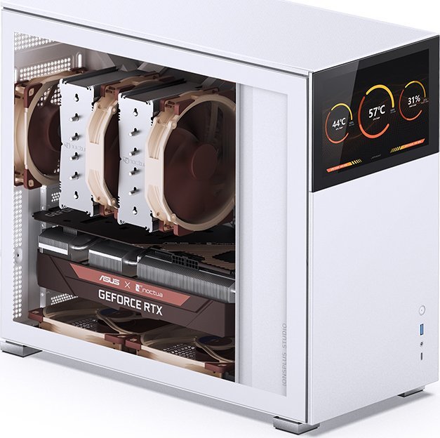 Kasë Jonsbo D41 Screen ATX Case, Tempered Glass, e bardhë