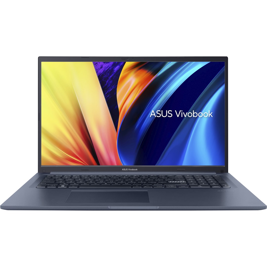 Лаптоп ASUS VivoBook 17, 17.3", Intel i3-1220P, 8 GB RAM, 512 GB SSD, син